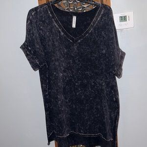 Rolled cuff tunic tee